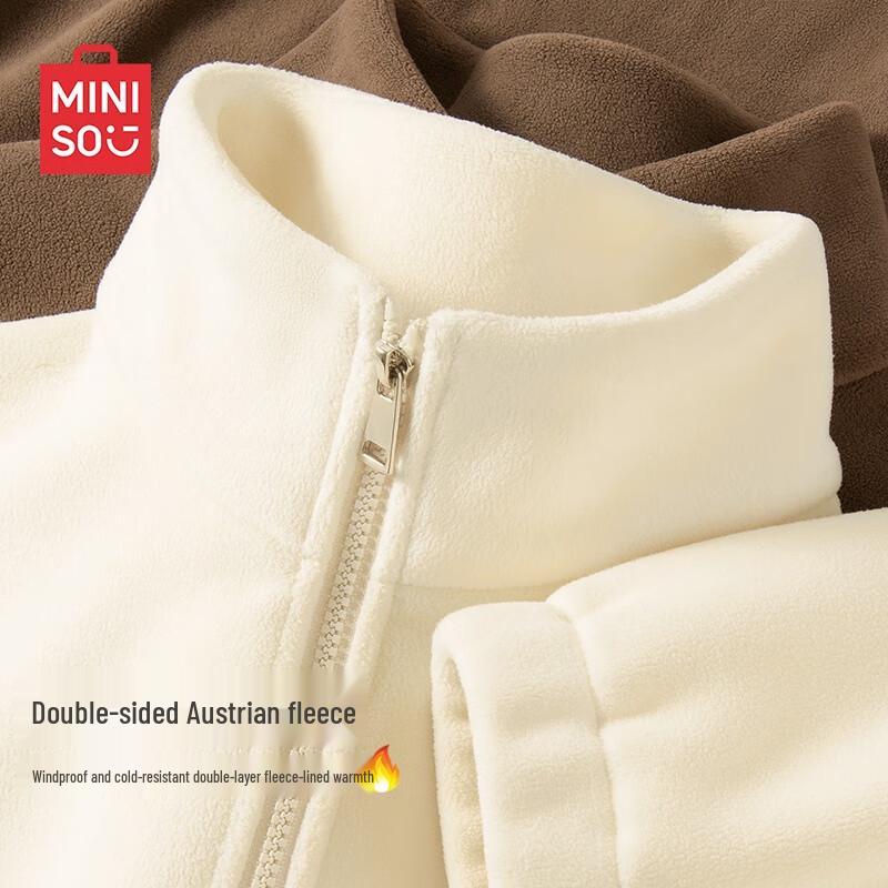 MINISO Men's Half-Zip Fleece Lined Hoodie
