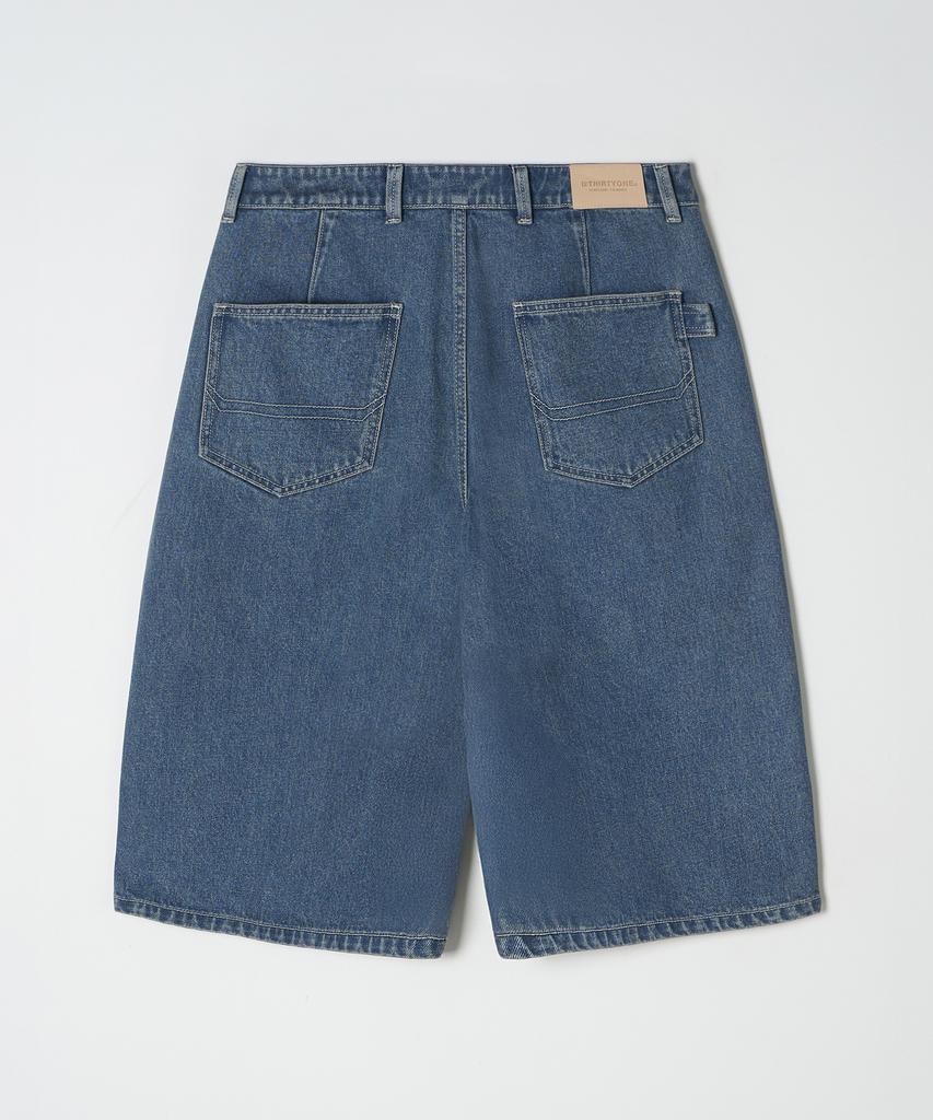 DTHIRTYONE (Woman) Carpenter Denim Bermuda Pants (Bleach Blue)