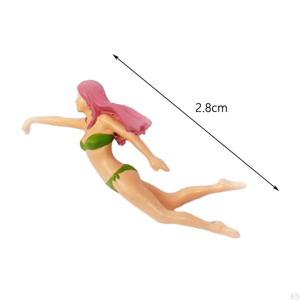 1/64 Figures Scale Beach Model Resin Mini People Tiny for Micro Landscape Fairy