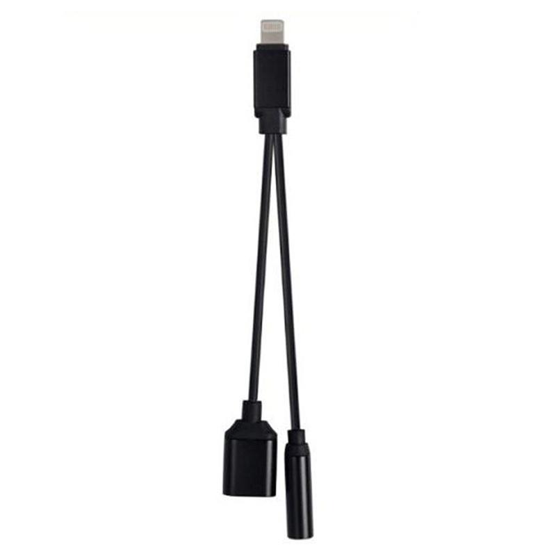 2in1 Lightning To 3.5mm Audio Headphone Adapter Charger Cable For iPhone 7/7 Plus