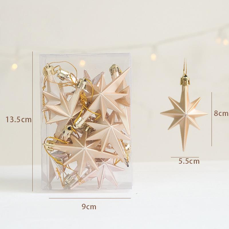 Christmas Nordic style Christmas electroplating gift box pendant Christmas tree star decoration pine cone box pendant