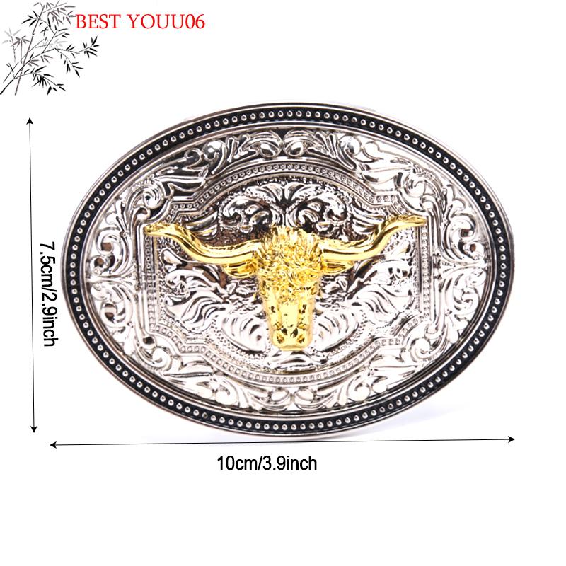 Heißer Langhorn-Bulle Adler Westliche Gürtelschnalle Goldener Texas-Cowboy Westliche Schnallen