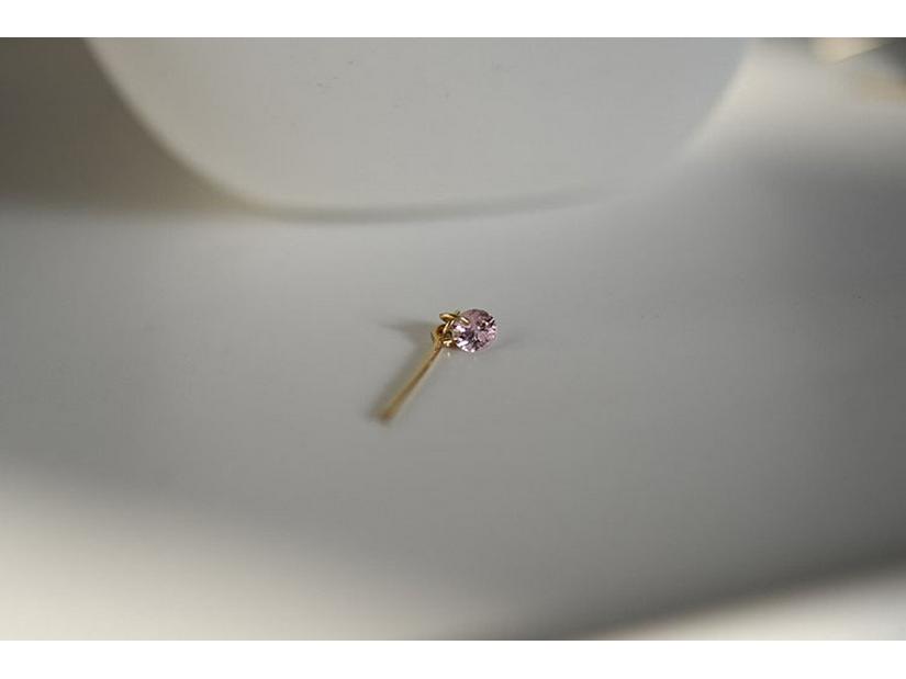 Gold-Plated Sterling Silver Zircon Stud Earrings – Fashionable & Versatile Women's Jewelry.