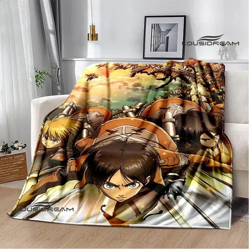 Cartoon A-Attack On Titan Printed Blankets Picnic Blanket Warm Flannel Blankets Home Bed Linings Blankets for Beds Birthday Gift