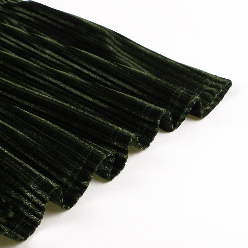 Women's Vintage Autumn/Winter Velvet Elegant V-Neck Long-Sleeve Tie-Waist Christmas Full-Skirt Dress