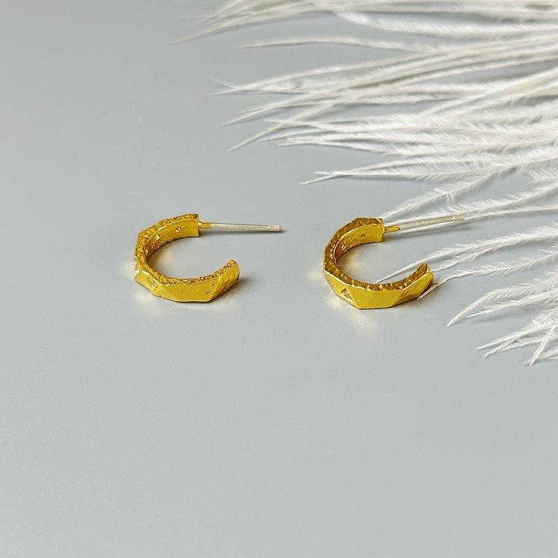 Trendy Fashion Gold Stud Earrings Simple Daily Versatile Earrings