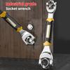 52 In 1 Tooth Shaped Multifunctional Wrench Socket Metric 360 Degree Multifunctional Sleeve Wrench Tool 8-19mm, 12 Tooth Non-magnetic Ratchet