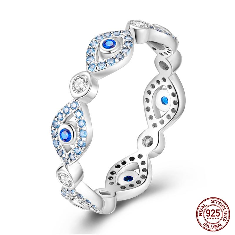 New Rings For Women 100% 925 Silver Star Moon Colorful Zircon Rings Fine Wedding Engagement Birthday Jewelry Gifts
