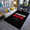 Error 404 Glitch Design Carpet Suitable As a Non-slip Mat for the Living Room or Bedroom Sofa