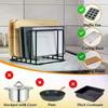 Piedini Antiscivolo Organizer Portateglie da Forno Organizer per Pentole da Cucina Con Porta Tagliere Stoccaggio Teglie per Organizzazione