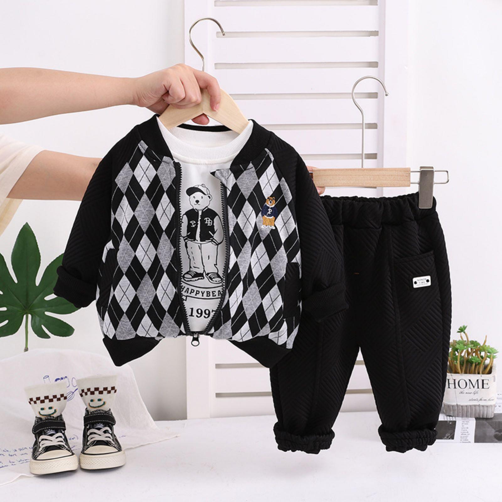 

Kids Casual Long-Sleeve Set, Comfortable Daily Wear Outfits 100