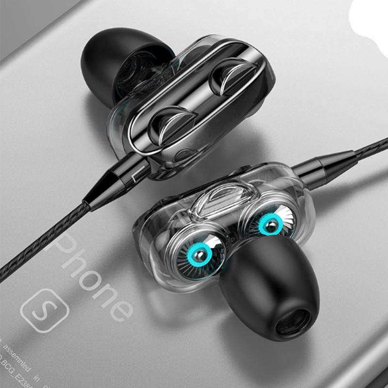 Stereo Wired Earphone High Bass 6D Stereo In-Ear Sport Earphones Earbuds