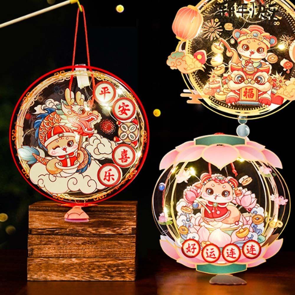 Transparent 2025 Snake Year Portable Lantern Traditional Spring Festival Supplies  Lantern Festival