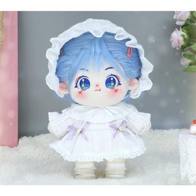 Mocha Doll 20cm Cotton Doll Clothes One Piece Lace Bonnet 2 Piece Set