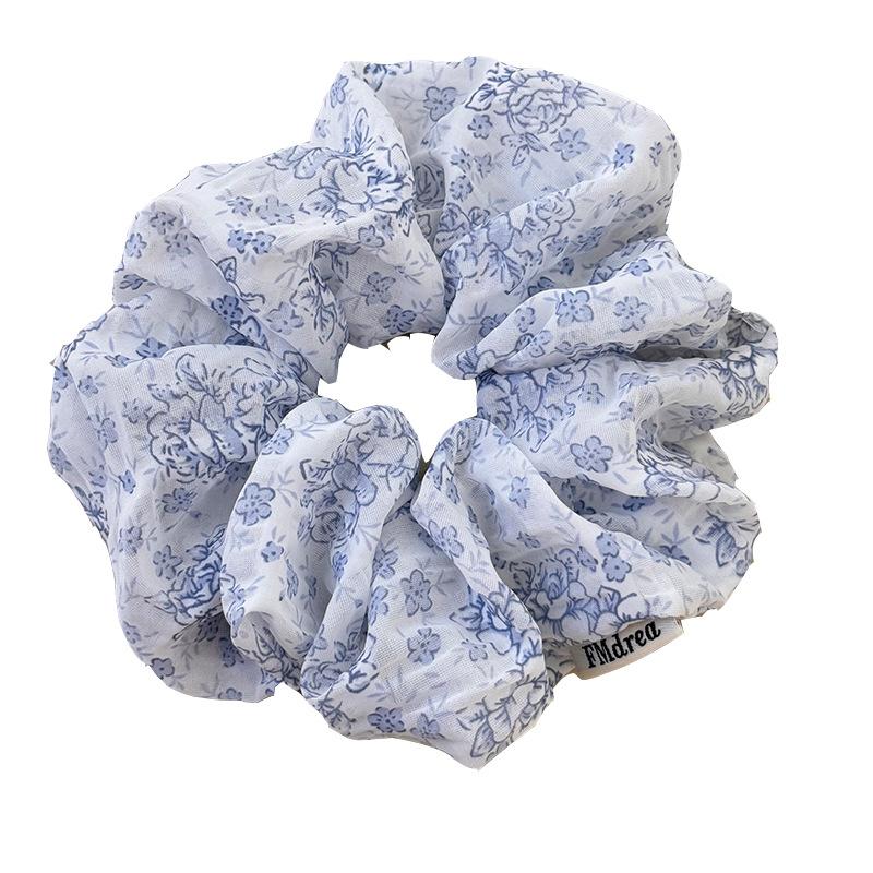 Haargummis Gummibänder für Frauen Mädchen Accessoires Scrunchie koreanisch elastisch Vintage Blumen Fascinators elegant führend Mode