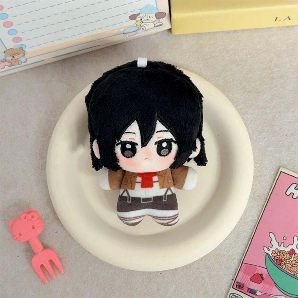 Automobilio raktų pakabukas Anime Eren Jaeger Medvilninis Cosplay Levi Ackerman Raktų pakabukas 10cm Pliušinis žaislas