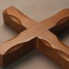 Wooden Wall Cross Textured Ornament Solid for Church