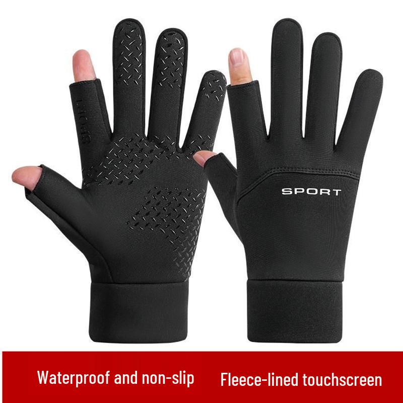 Touchscreen Waterproof Fleece-Lined Winter Cycling Gloves for Men and Women