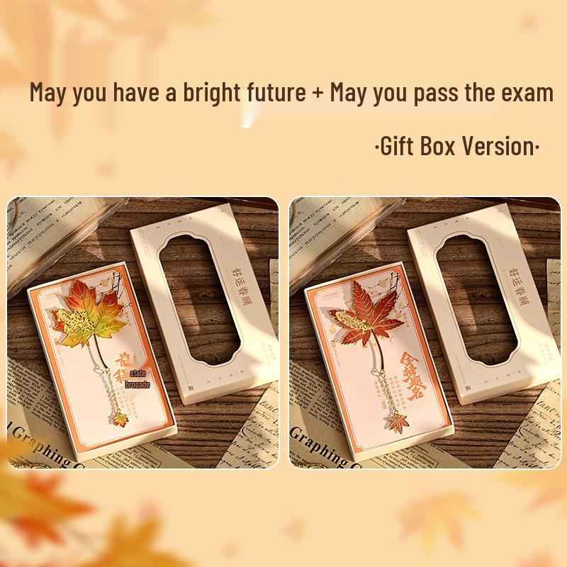Exquisites Retro Ginkgoblatt Metalllesezeichen - Das perfekte kulturelle Geschenk für Studenten