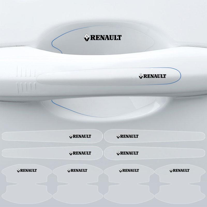 8Pcs Transparent Car Door Handle Bowl Anti Scratch Protective 3D Sticker For Renault Dacia Koleos Clio Laguna 2 Megane 2 3 Duster Logan