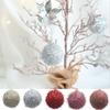 Hedvábná pěnová vánoční ozdoba koule 5 cm Jasná hedvábná pěnová vinutá koule Třpytivá vláknová koule Párty