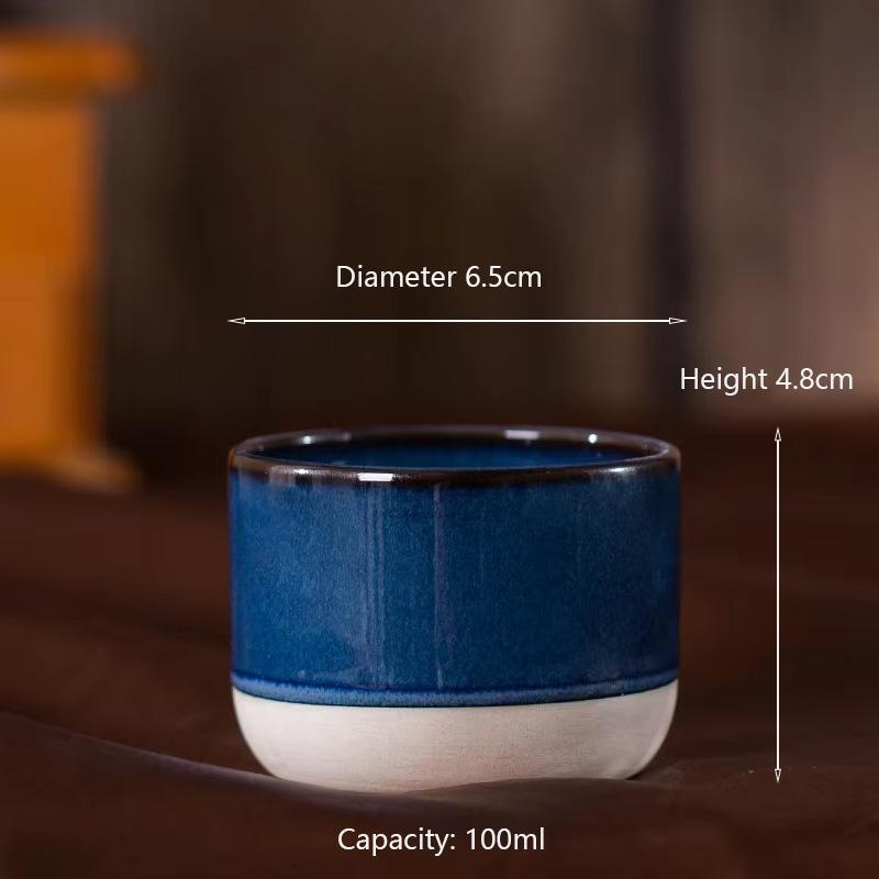 100/180/230ml Ceramic Cup Vintage Coarse Pottery Coffee Cup Japanese-style Cafes Drinkware for Espresso Cappuccino Kung Fu Tea