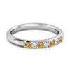 Bague Empilable Citrine Éternité - Argent Sterling 925