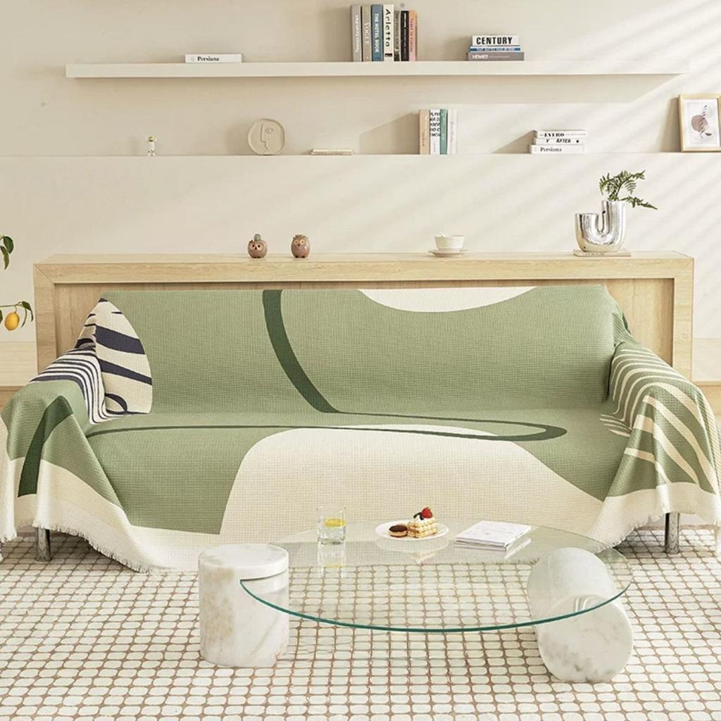 Cobertor de sofá universal estilo nórdico, capa antiderrapante, peças totalmente cobertas, almofada de sofá, areia, quatro estações, universal, lavável à máquina