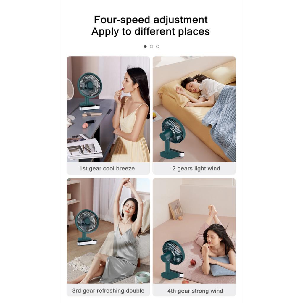Mini ventilator electric portabil USB, reîncărcabil inteligent, cu 4 trepte, reglabil, răcitor de aer silențios, pentru birou, casă, călătorii