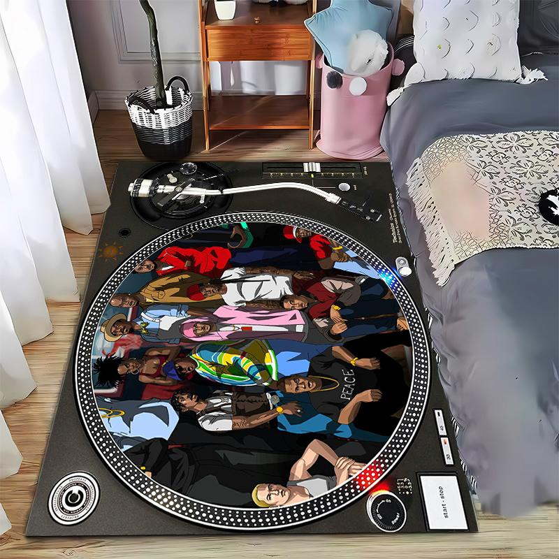 

Hip-Hop Style Cartoon Group with Turntable Design Carpet for Home Decoration Suitable for use as an anti-slip for room and bedroom sofas 40x60cm( 15x23in )