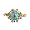 Niche Design Feeling Plated 14K High-End Sense Light Luxury Open Ring Zircon French Bee Fashion Ring Women