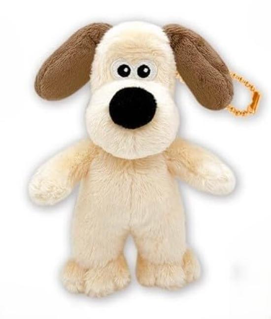 Official Wallace and Gromit Mascot Plush Toy with Keychain (Gromit Standing, Approx. 15cm)
