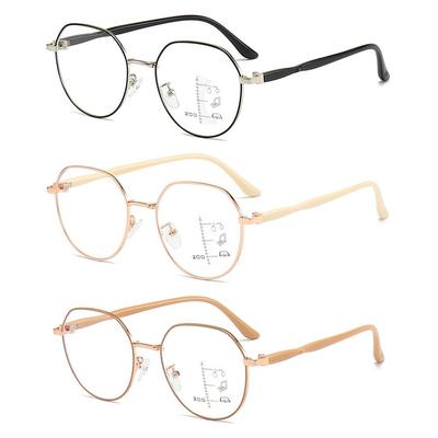 Progressive Multi-Focus Reading Glasses For Men Women Anti-Blue Light Near Far Presbyopia Eyeglasses Square Round Eyeglasses