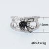 Trendy Creative Three-Dimensional Black Spider Web Ring, Fashion Trend Accessories