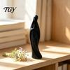 Holy Religious Decoration Praying Virgin Mary Statue, Minimalist Blessed Sculpture, Hand Painted Figure Prayer Figurine for Home Altar Desktop