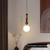 Mid-Century French Retro Pendant Light: Solid Wood for Bedroom, Study, Dining, or Bar