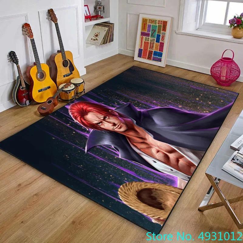 Creative 3D Carpet One Piece Luffy Shanks Anime Print Living Room Bedroom Decoration Rug Kids Children Anti Slip Crawling Mat
