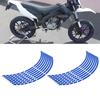 16pcs Bike Motorcycle 16-18inch Reflective Wheel Strip Stickers Decoration Accessory(Blue)