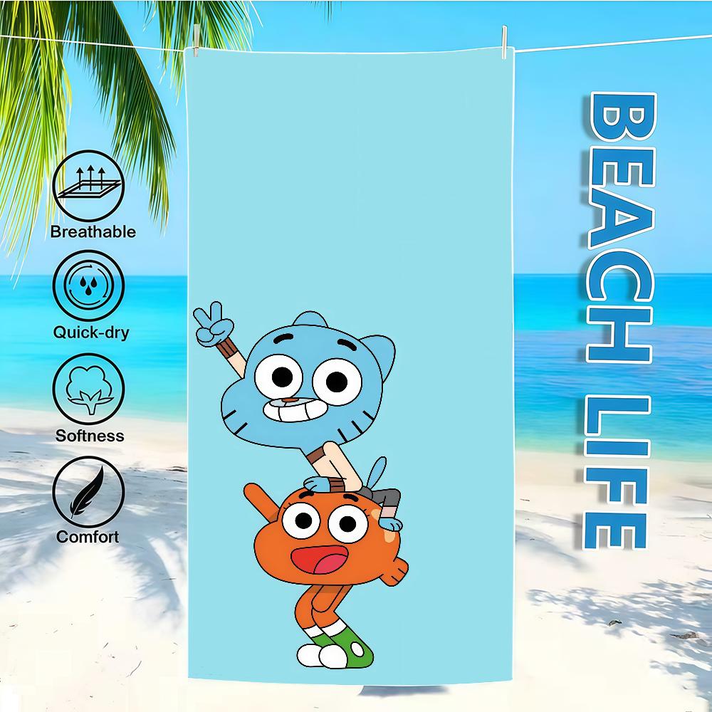 Das A-AmazingS W-WorldS Of G-GumballS Handtuch Bademantel Strand Schnelltrocknend Leicht Tragbar Camping Schwimmbad Reisen