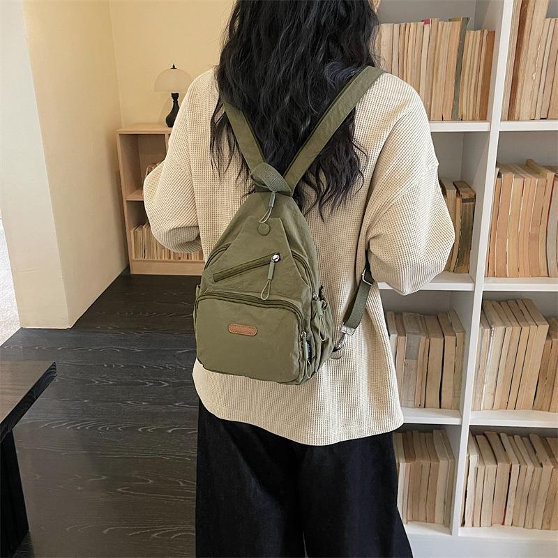Schoolbag1011 Backpack Women's Fashionable Casual Multifunctional Small Backpack 1011 Summer Japanese & Korean Style Multi-Pocket Commuter Bag