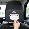 Leather Car Tissue Box Holder Back Seat Multi Storage Bag For Hyundai Elantra Tucson Genesis Avante Grandeur  Casper DD3