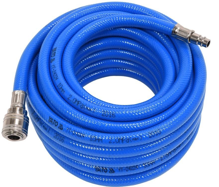 PVC PNEUMATIC HOSE 10mm X 10m WITH QUICK COUPLINGS YT-24224 YATO