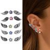 Lightweight Comfortable Star Angel Wing Studs Earrings Stylish Ear Accessories for Daily Wear Travel and Gifting