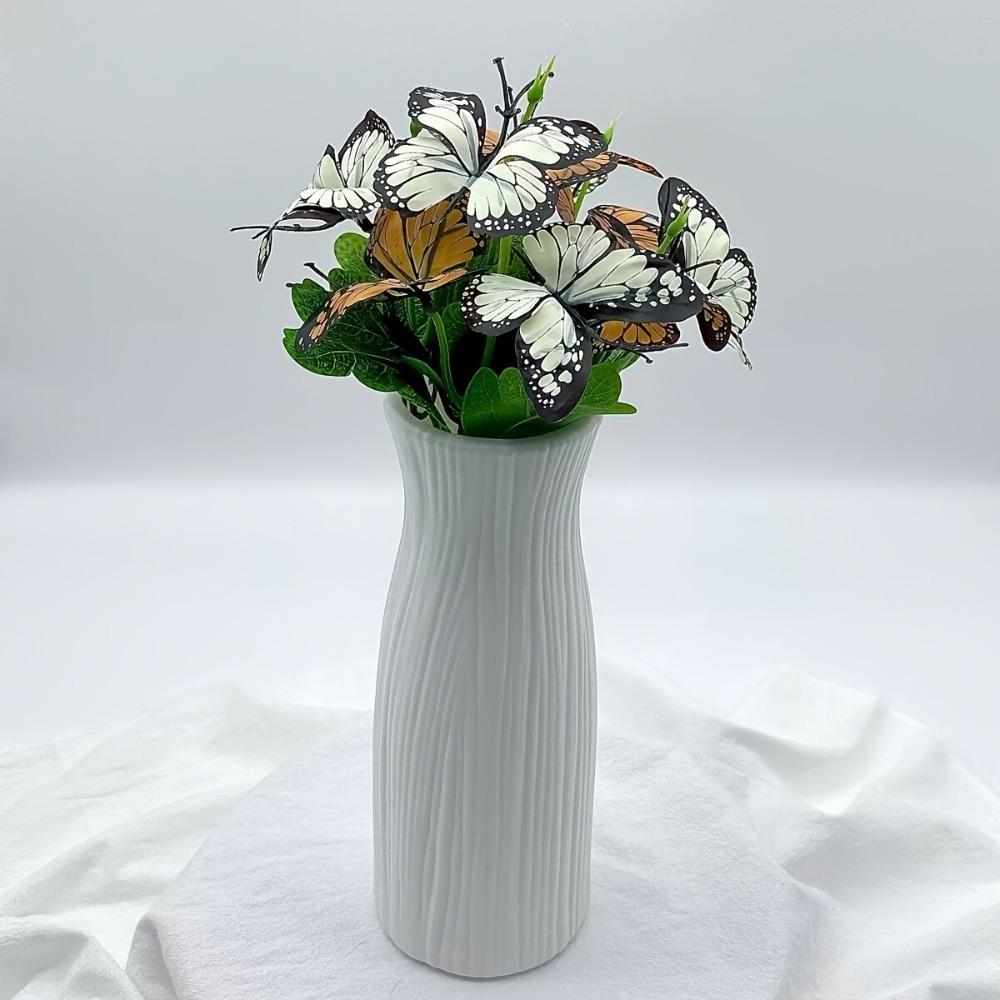 Vibrant Artificial Butterfly Flower Arrangements - Multi-Color Plastic Blooms for Indoor/Outdoor, Window Box, Pot & Party Decor