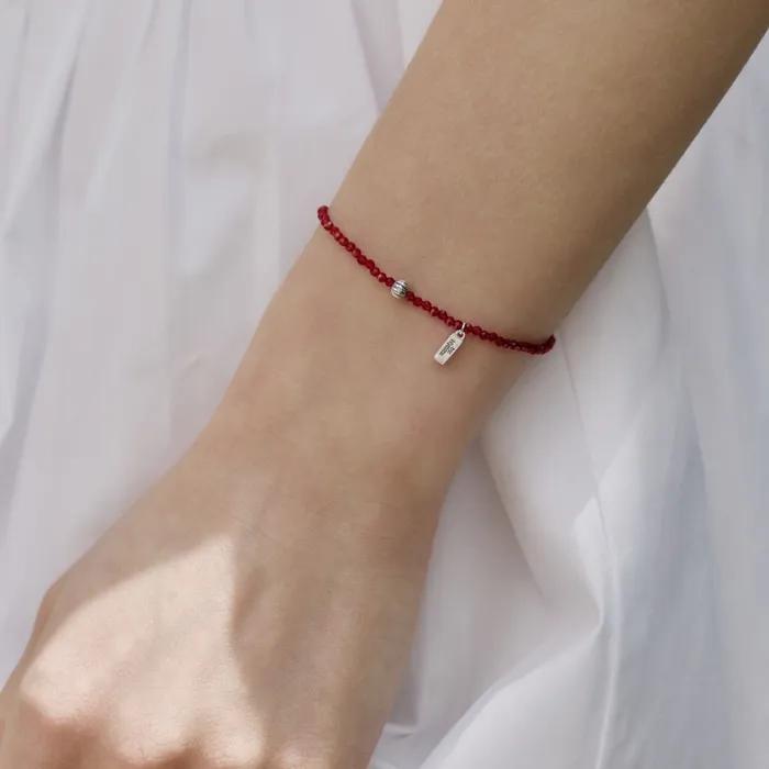 Pumpkin Beads Cherry Red Bracelet (White) BH7B66827WB190