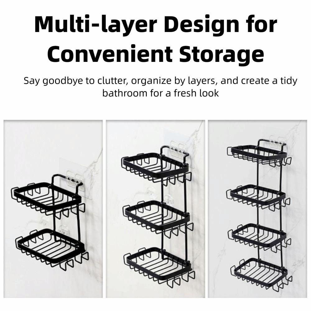 Wall Mount Soap Holder Rustproof 2 Tier Bar Soap Holder Soap Holder Shower Bathroom Accessories