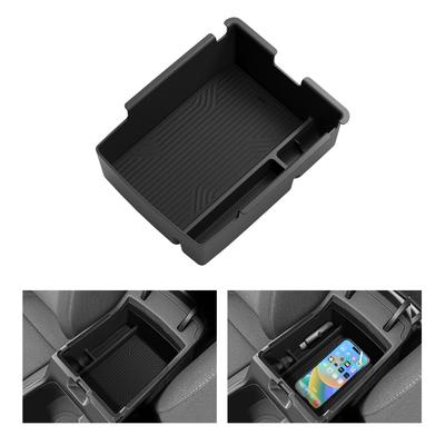 For Kia K4 2025 Center Console Armrest Storage Box Car Tray Organizers Interior Accessories Tidying ABS Black