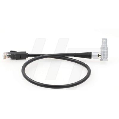 HangTon Cat 5e Ethernet RJ45 To Right Angle Connector Data Cable for Teradek COLR and ARRI Cameras 10-Pin (50cm)