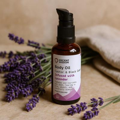 2x Lavender Body Oil Organic 50 Ml