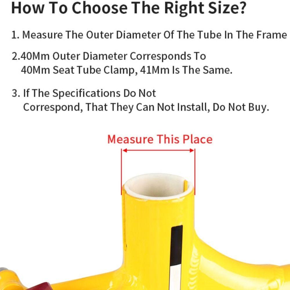 40/41mm Bike Seat Tube Clamp Quick Release Bicycle Saddle Clip Bike Seat Post Clamp Bike Tool